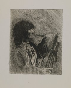 Sin título--Hombre con gaita de Joseph Stella
