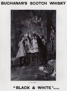 Anuncio de whisky escocés de Buchanan (litografía)