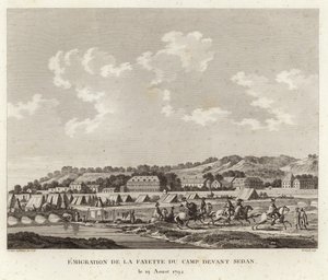 El Marqués de Lafayette huyendo del campamento en Sedan de Joseph Swebach Desfontaines