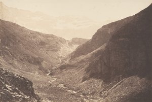 Garganta de Estaubé tomada desde las glorietas de Héas, St-Sauveur, 1853