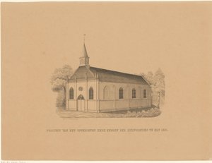 Iglesia Reformada en Erp Proyecto del edificio de la iglesia opterigten de los reformados en Erp 1855 (título sobre el objeto) de Joseph Vürtheim
