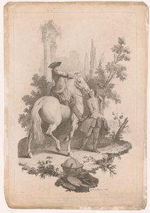 Joven a caballo con un sirviente de Joseph Wagner