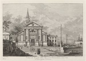 Veduta del Prospetto della Chiesa del S. Francesco, 1742 de Joseph Wagner