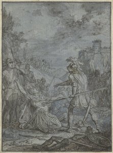 Rendición de un comandante del ejército
Grupo de ilustraciones similares con caballeros y jinetes (título de la serie) de Joseph Werner
