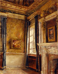 Blue Velvet Room - Corner of Dreams, Chiswick House (óleo sobre lienzo) de Joseph Williams Topham Vinall