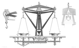 Balanza mejorada para pesar 2000 onzas, 1866