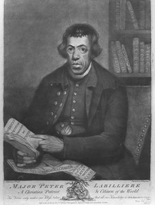 Mayor Peter Labilliere, grabado por Henry Kingsbury, 1780