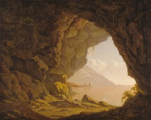 Caverna, cerca de Nápoles de Joseph Wright of Derby