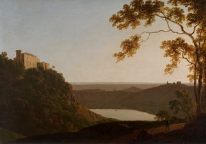 Lago Nemi, puesta de sol