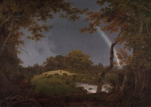 Paisaje con arco iris de Joseph Wright of Derby
