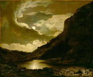 Matlock Tor a la luz de la luna de Joseph Wright of Derby