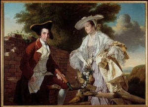 Retrato del cartógrafo Peter Perez Burdett (1735-1793) y su esposa Hannah