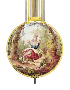 Regulador de chimenea de tiempo medio y solar de Luis XVI con remontoire de Joseph and Robin Robert  Coteau