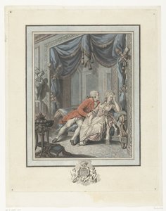Joven tratando de seducir a una dama La vuelta a la vertu de Joseph de Longueil