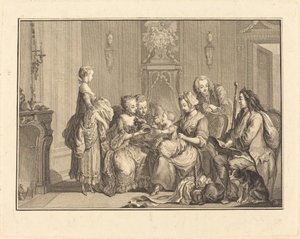 La bella nodriza de Joseph de Longueil after Charles Eisen