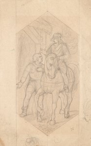 Jinete y hombre a pie de Joseph von Fuhrich