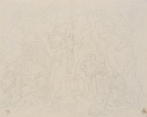 Escena de la Leyenda de Cristóbal de Joseph von Fuhrich