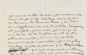 Carta autógrafa a Eugene de Beauharnais, París, 2 de enero de 1809 de Josephine de Beauharnais