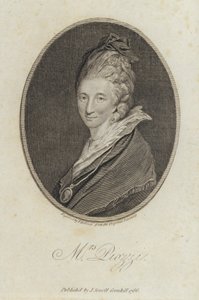 Hester Lynch Piozzi, diarista y autora nacida en Gales