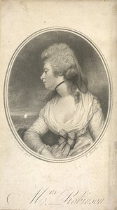 Sra. Robinson. Mary Robinson, de soltera Darby, conocida como Perdita (1758-1800). Actriz, poetisa y novelista inglesa. Primera amante pública del rey Jorge IV cuando aún era príncipe de Gales. Retrato, según Sir Joshua Reynolds. de Joshua (after) Reynolds