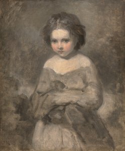 Estudio de una joven, de medio cuerpo - inacabado (óleo sobre lienzo) de Joshua (studio of) Reynolds