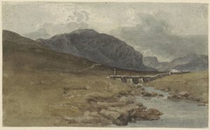 Paisaje cerca de Llyn Ogwen, Caernarvonshire (Gales) de Joshua Cristall