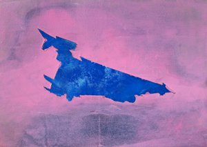 Forma azul abstracta