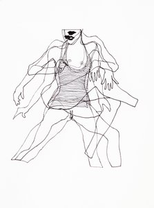 Mujer bailando (estilo abstracto) de Joshua Hoskins