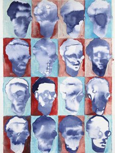 Cuadrícula de rostros abstractos de Joshua Hoskins
