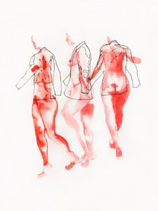Figuras rojas abstractas