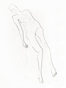 Dibujo de un desnudo sereno de Joshua Hoskins