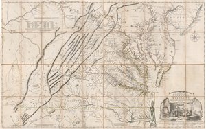Mapa de la parte más habitada de Virginia por Fry y Jefferson