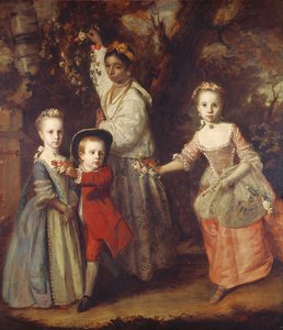 Los hijos de Edward Holden Cruttenden con su aya india, 1759-1763