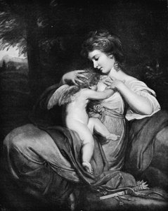 Esperanza cuidando al Amor, Srta. Morris como Esperanza cuidando a Cupido, c1770, 1912 de Joshua Reynolds