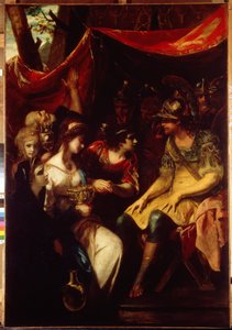 La Continencia de Escipión el Africano (Publius Cornelius Scipio Africanus, 235-183 aC). Leyenda mítica ambientada durante la Segunda Guerra Púnica (218-202 a. C.), tras la toma de Cartagena (Túnez), cuando los soldados presentan al héroe