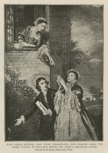 Lady Sarah Lennox, Lady Susan Strangways y Charles James Fox cuando eran jóvenes, en Holland House de Joshua Reynolds
