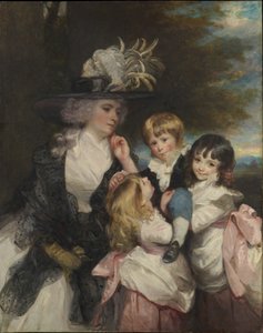 Lady Smith Charlotte Delaval y sus hijos George Henry, Louisa y Charlotte de Joshua Reynolds
