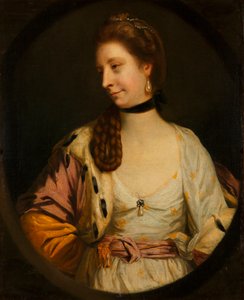""Lady Sondes"" Peinture de Sir Joshua reynolds (1732-1792) - 1764 - Oil on canvas Dim 76,4x60,3 cm Museo Lazaro Galdiano, Madrid de Joshua Reynolds