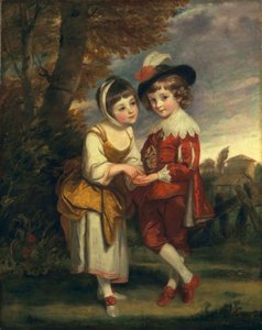 Lord Henry Spencer y Lady Charlotte Spencer, luego Charlotte Nares: Los jóvenes adivinos, c.1774-75