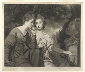 Sra. Harriet Bouverie y Sra. Frances Ann Crewe, grabado por Giuseppe Marchi, 1770