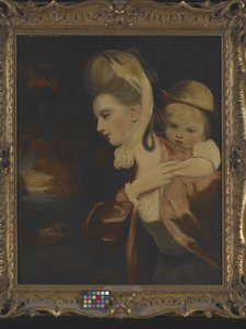Pick-A-Back (Mrs. Payne Gallaway And Child) (Copia de) (óleo sobre lienzo) de Joshua Reynolds