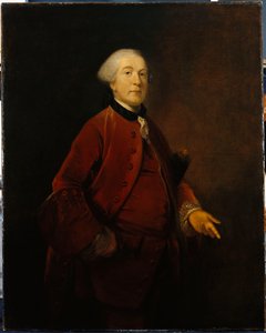 Retrato de George Ashby, de pie, tres cuartos de longitud, con chaqueta y chaleco de Joshua Reynolds