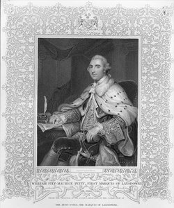 William Fitz-Maurice Petty, Primer Marqués de Lansdowne, grabado por H. Robinson de Joshua Reynolds