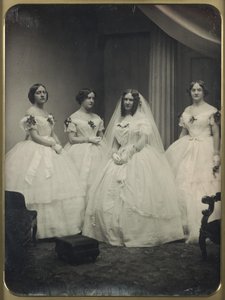 A Bride and Her Bridesmaids de Josiah Johnson Hawes