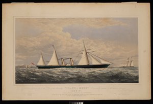 A Messrs Dent  Co de China, este grabado del buque de vapor Ly-Ee-Moon, Norman Hill, Esqr Commander.... construido por la Thames Iron Works and Shipbuilding Company, Blackwall...,, c.1860 (litografía, coloreada) de Josiah Taylor