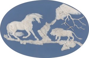 Caballo asustado por un león Episodio A, modelado en 1780