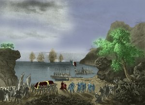 El féretro de Napoleón abandona Santa Elena