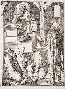 El Molinero. Reproducción del siglo XIX de un grabado del siglo XVI de Jost Amman de Jost (after) Amman