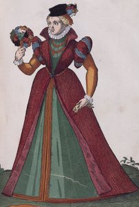 Noble de Ferrara, grabado de Habitus praecipuorum popularum de Jost Amman