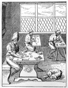 Fabricante de alfileres y agujas, c. 1559-1591 de Jost Amman